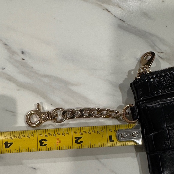 Dune London Black Mini Clutch Croc Embossed Purse - Picture 5 of 11